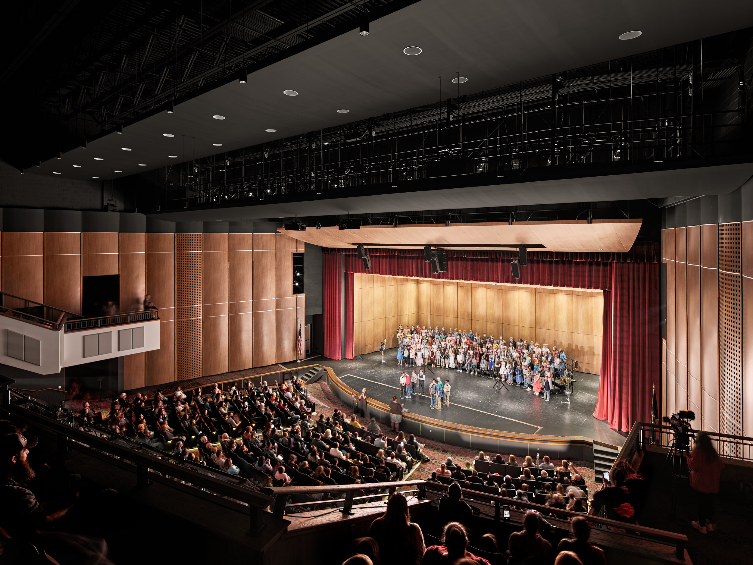 Davison High School, Performing Arts Center, Proscenium Theatre, Stage, Modern, Advanced Features, Michigan, Theatrical Rigging