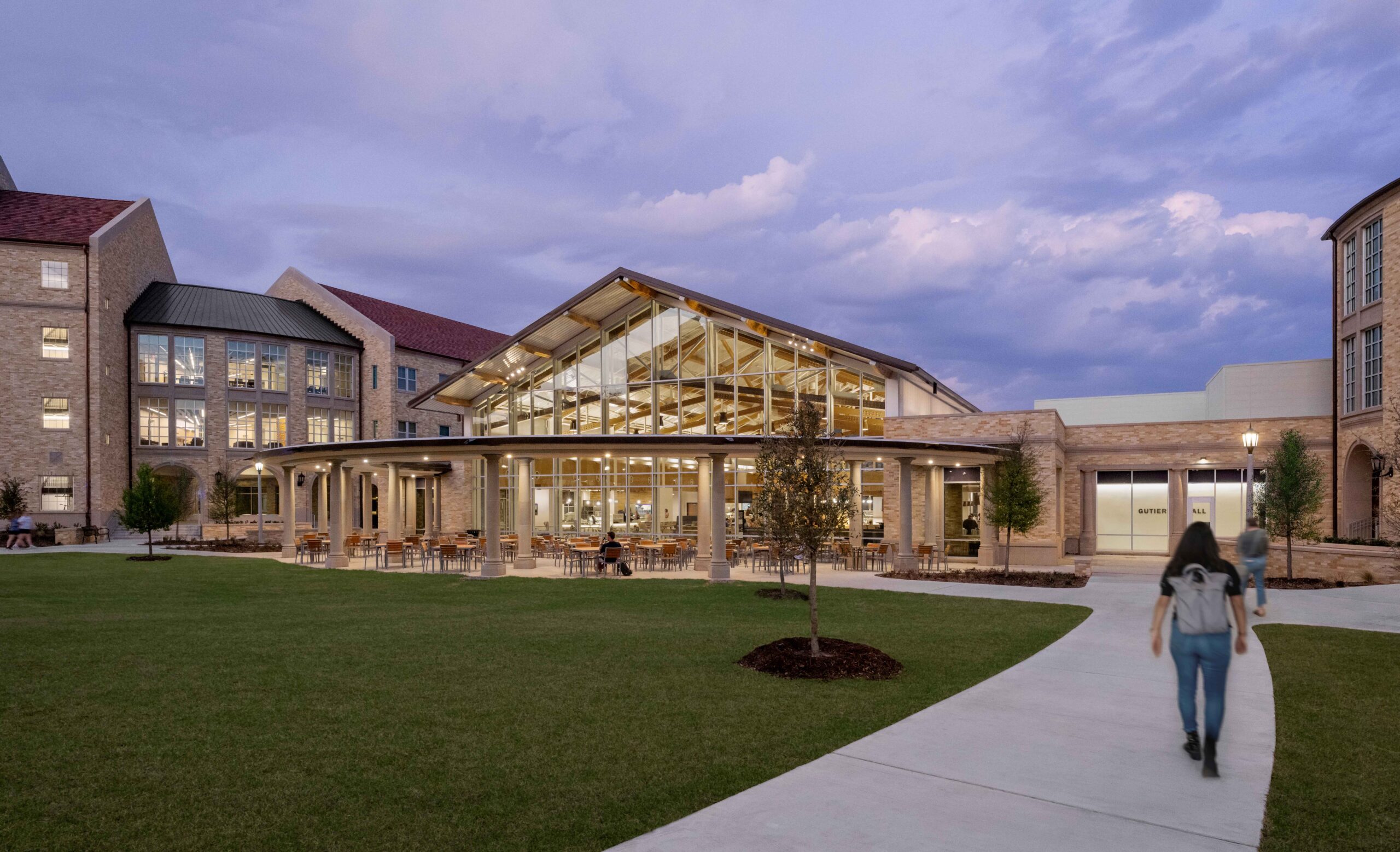 TCU’s East Campus student complex adds 125,000 SF of housing, dining and social space with layered architectural lighting by Apeiro Design.